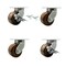 Service Caster 6'' Heavy Duty High Temp Phenolic Swivel Caster Set 2 Swivel Locks 2 Brakes, 4PK CRAN-SCC-KP92S630-PHRHT-BSL-2-SLB-2 - alternate 1
